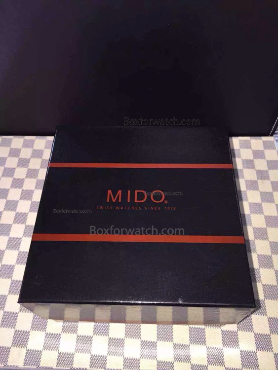 Mido Replica watch box - Solid Black Wood - watch box for sale